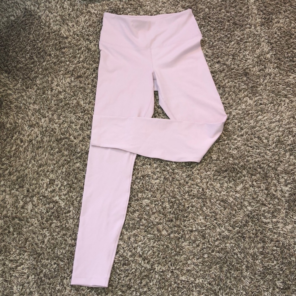 Medium Pearled Rose High Waisted Exercise Leggings